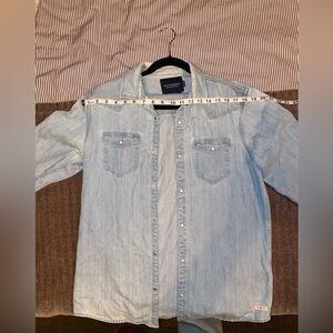 Scotch & Soda Amsterdams Blauw Western Shirt | Men’s M | 100% Cotton